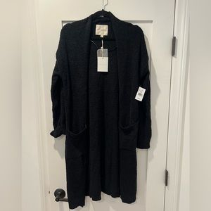 Brand New Long Black Cardigan